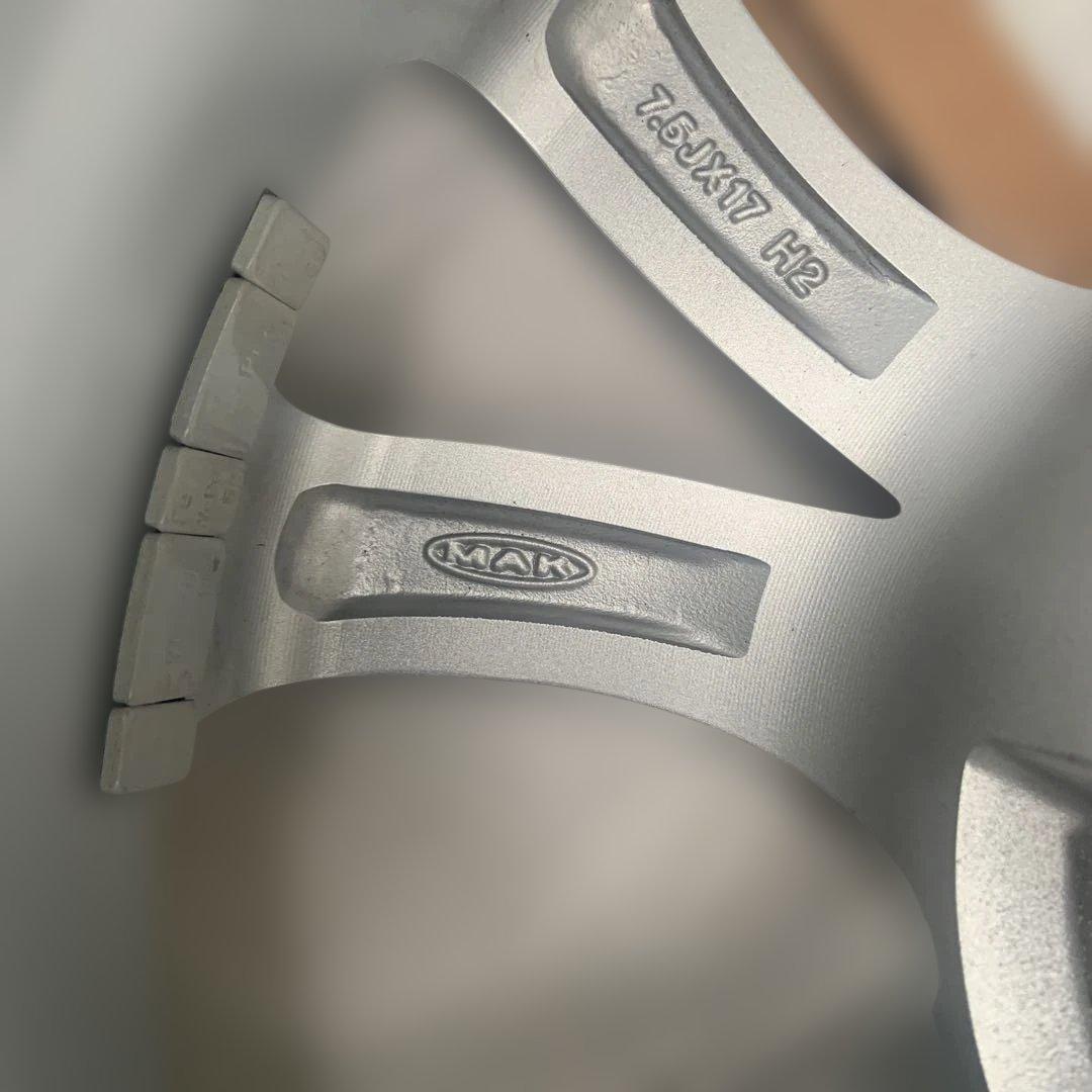 MAK 17インチ シルバー ホイール 5スポーク