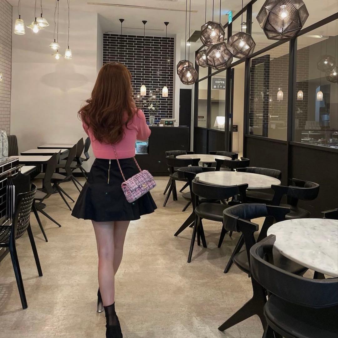 【sheller】シェリエ ナイロンZIPミニスカート