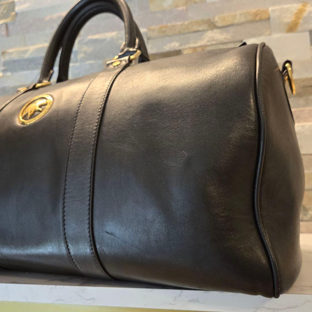 Hunting world　ハンティングワールド　ボストンバッグ　レザー　黒