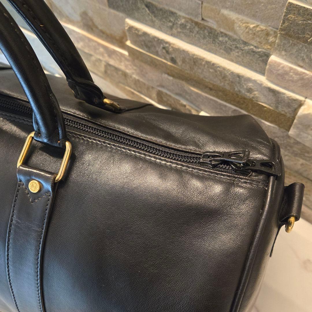 Hunting world　ハンティングワールド　ボストンバッグ　レザー　黒