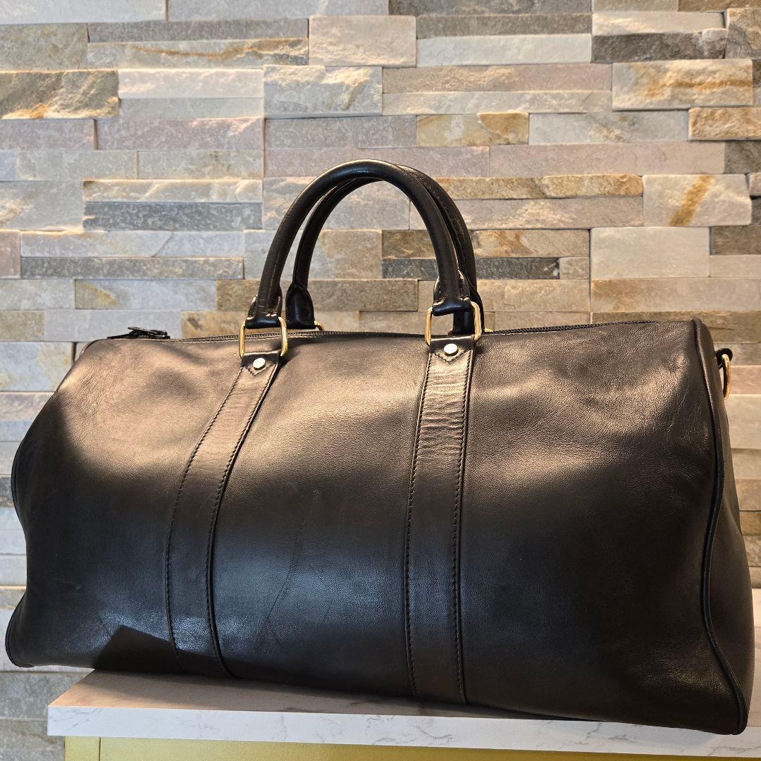 Hunting world　ハンティングワールド　ボストンバッグ　レザー　黒