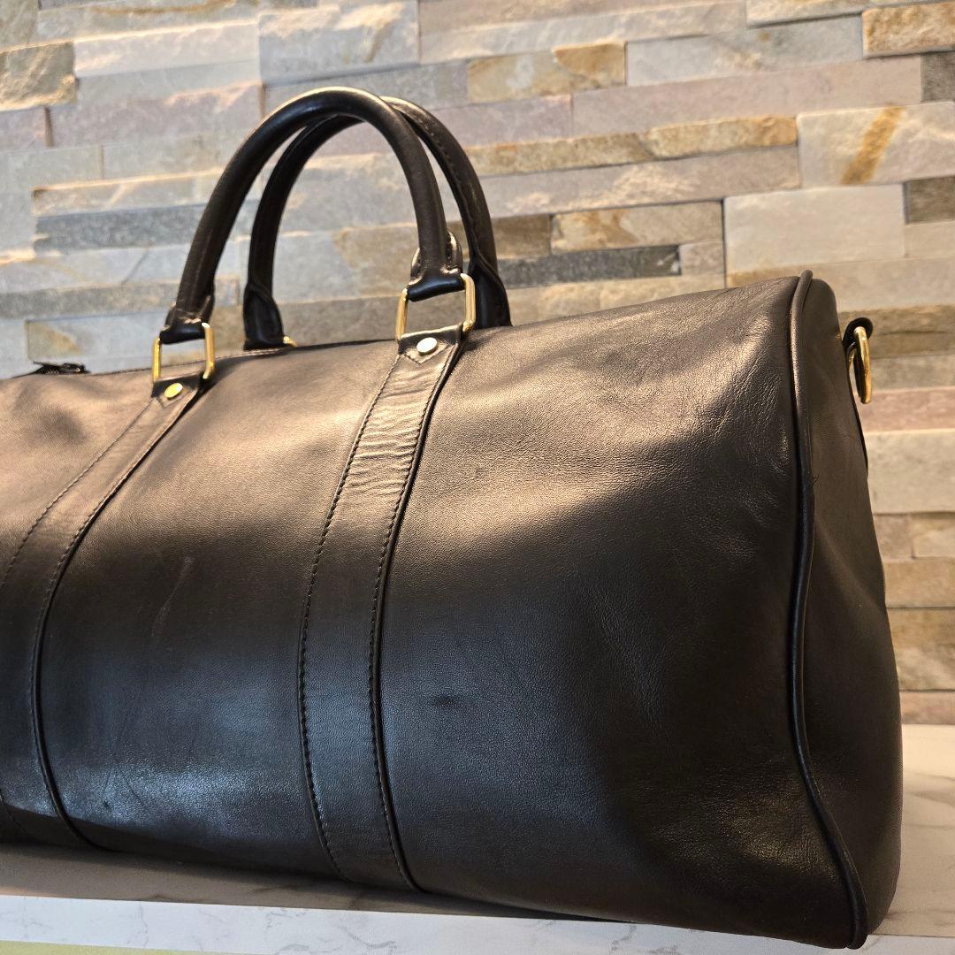 Hunting world　ハンティングワールド　ボストンバッグ　レザー　黒