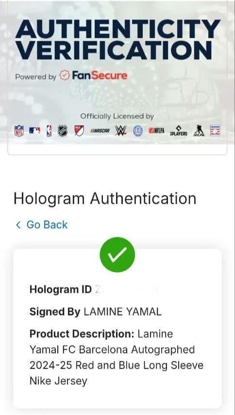 【真正証明あり】ラミン・ヤマル／直筆サイン／ユニフォーム／ジャージ／バルセロナ