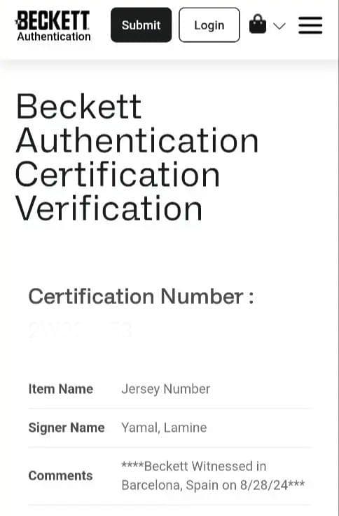 【真正証明あり】ラミン・ヤマル／直筆サイン／ユニフォーム／ジャージ／バルセロナ