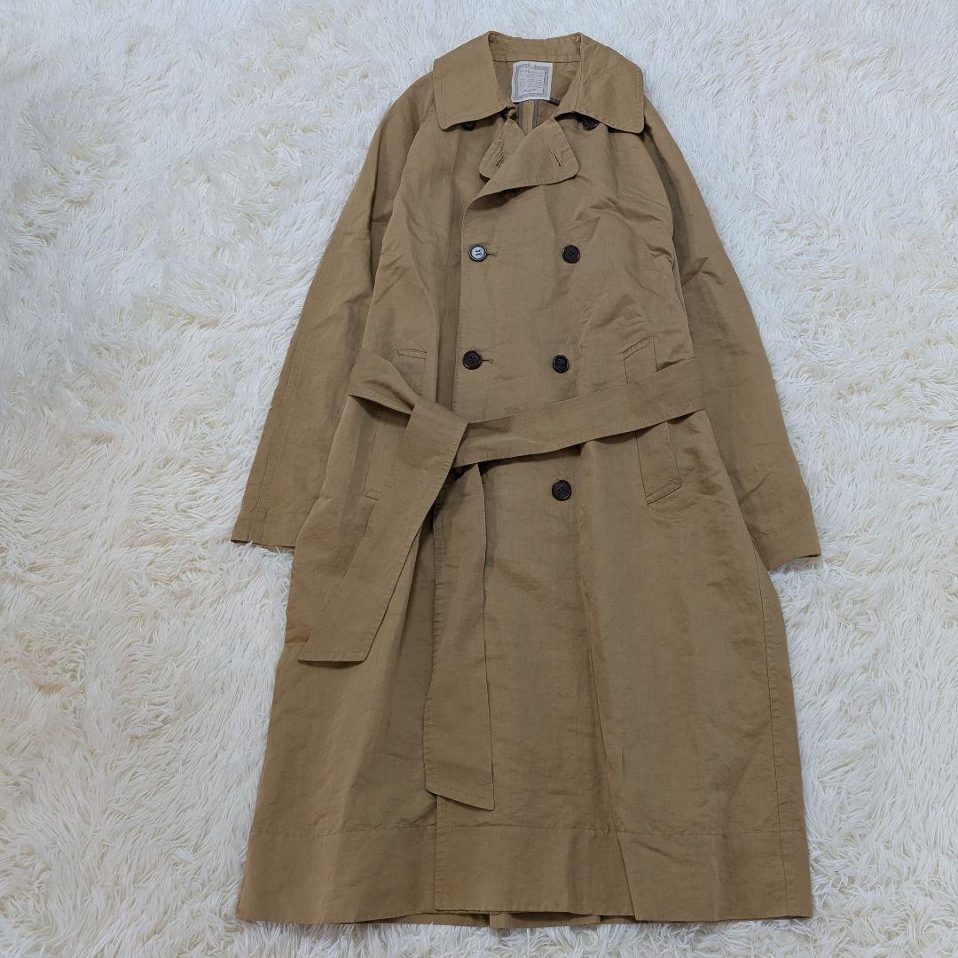 ビアズリー　ユルトレンチコート　キャメル　フリーサイズ