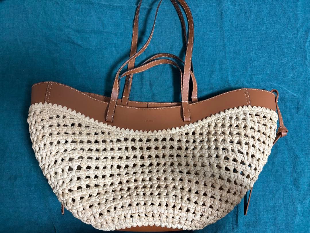 [新品/未使用] POLÈNE Cyme ラフィア (大)