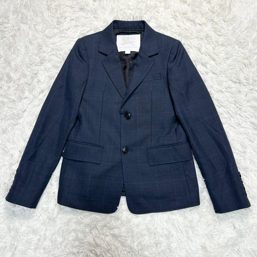 【極美品】バーバリー フォーマル スーツ キッズ 140 ネイビー 卒服