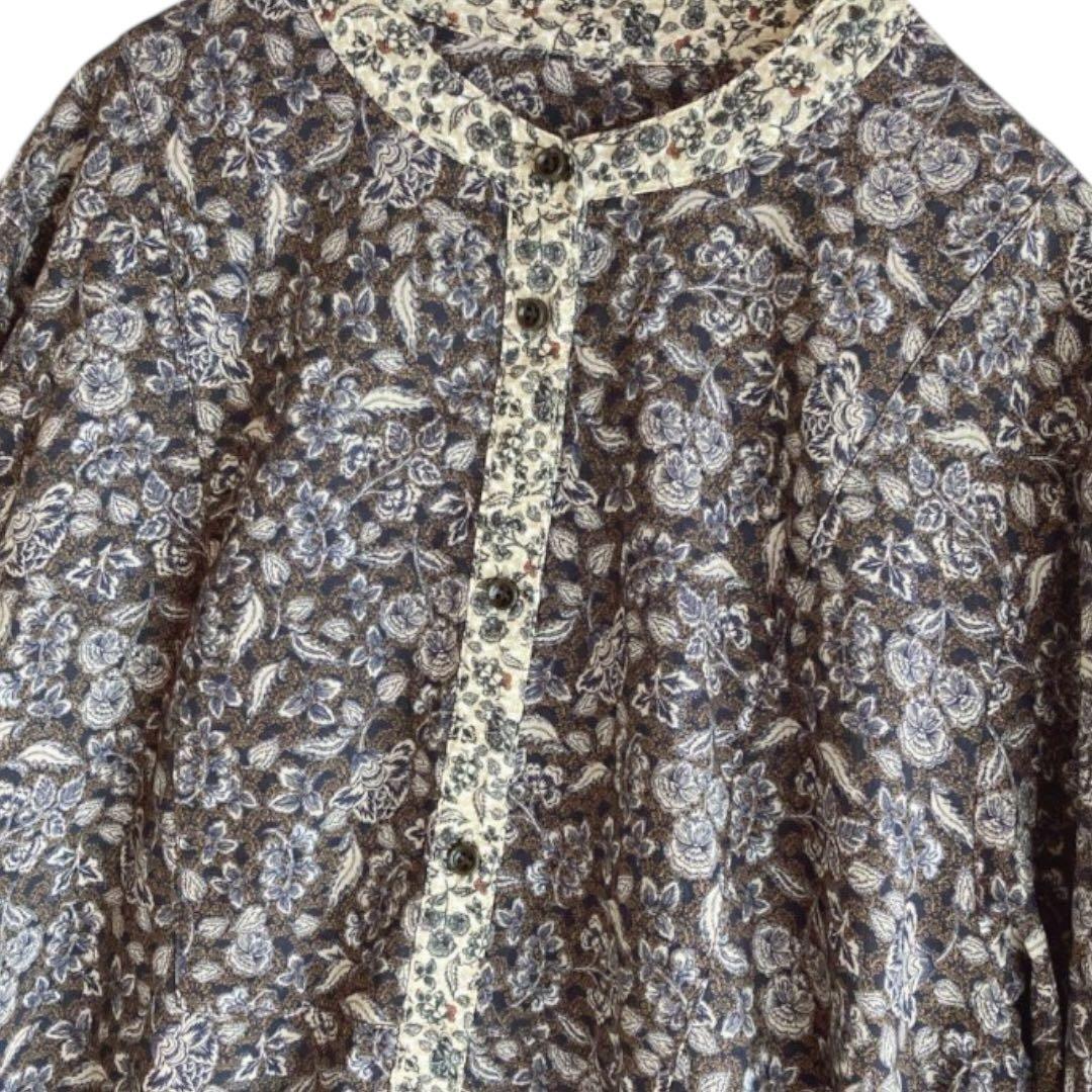 【美品】北欧暮らしの道具店 大人のための柄ワンピース ロング Aライン