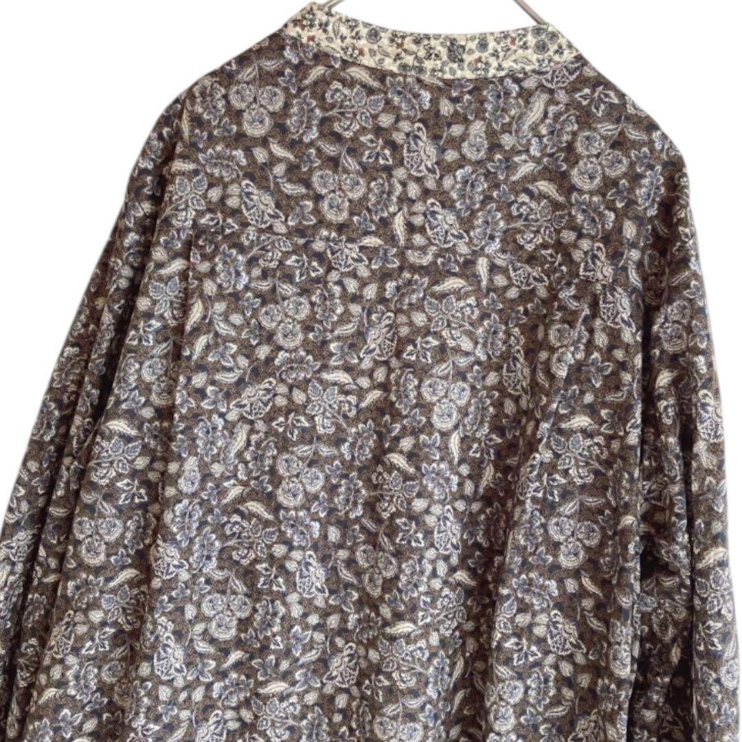 【美品】北欧暮らしの道具店 大人のための柄ワンピース ロング Aライン