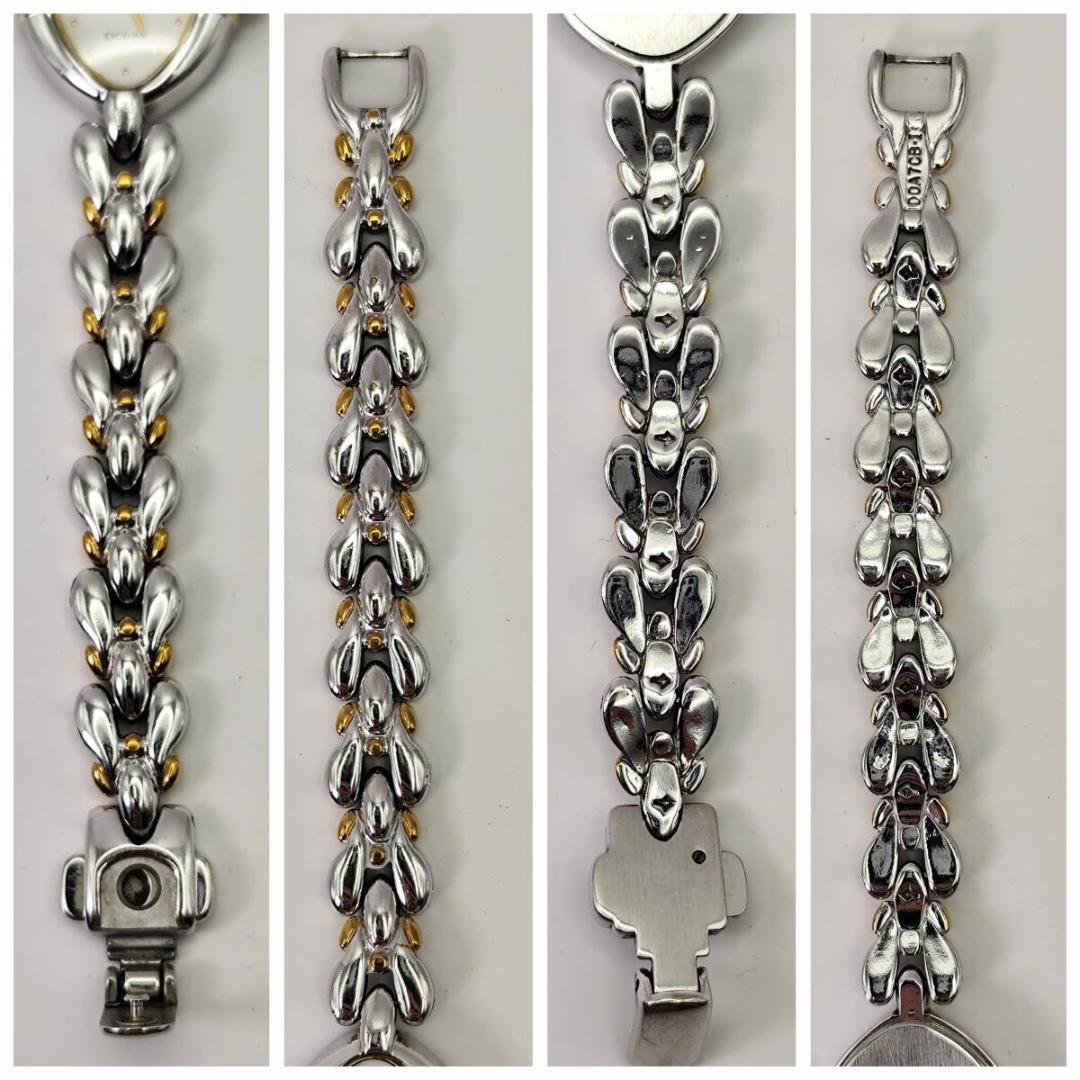 稼働希少美品 セイコー エクセリーヌ 2Pダイヤ シェル文字盤 ゴールドシルバー