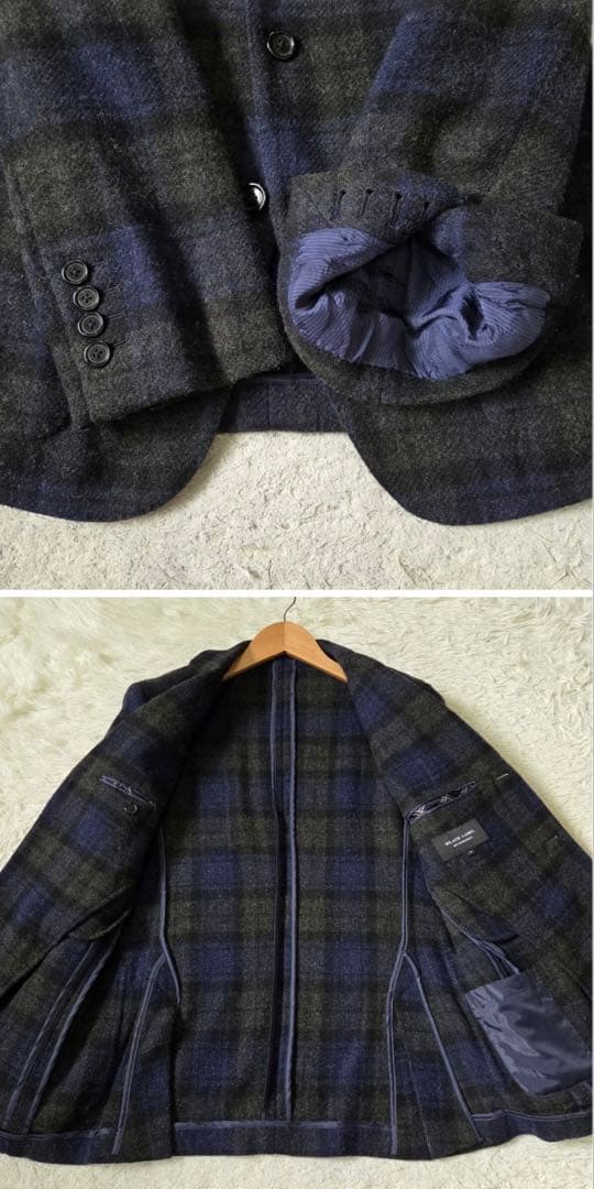 自宅保管品✨バーバリーブラックレーベル　チェック柄　ウールテーラードジャケット