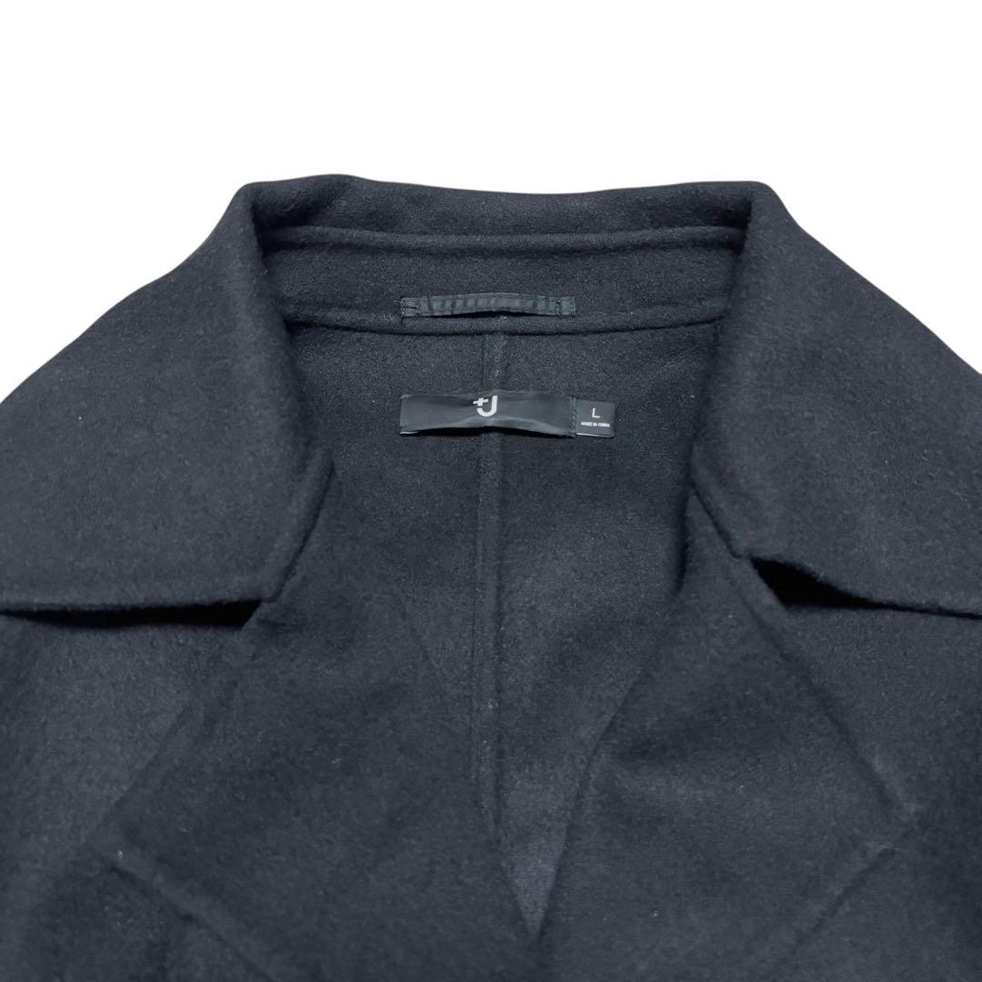 美品 UNIQLO +J ユニクロ ウールカシミヤ チェスターコート ブラック