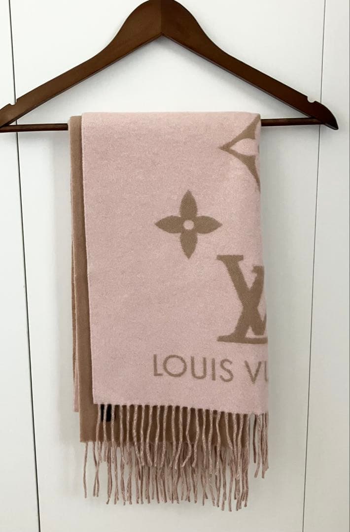 LOUIS VUITTON ピンク マフラー M78908