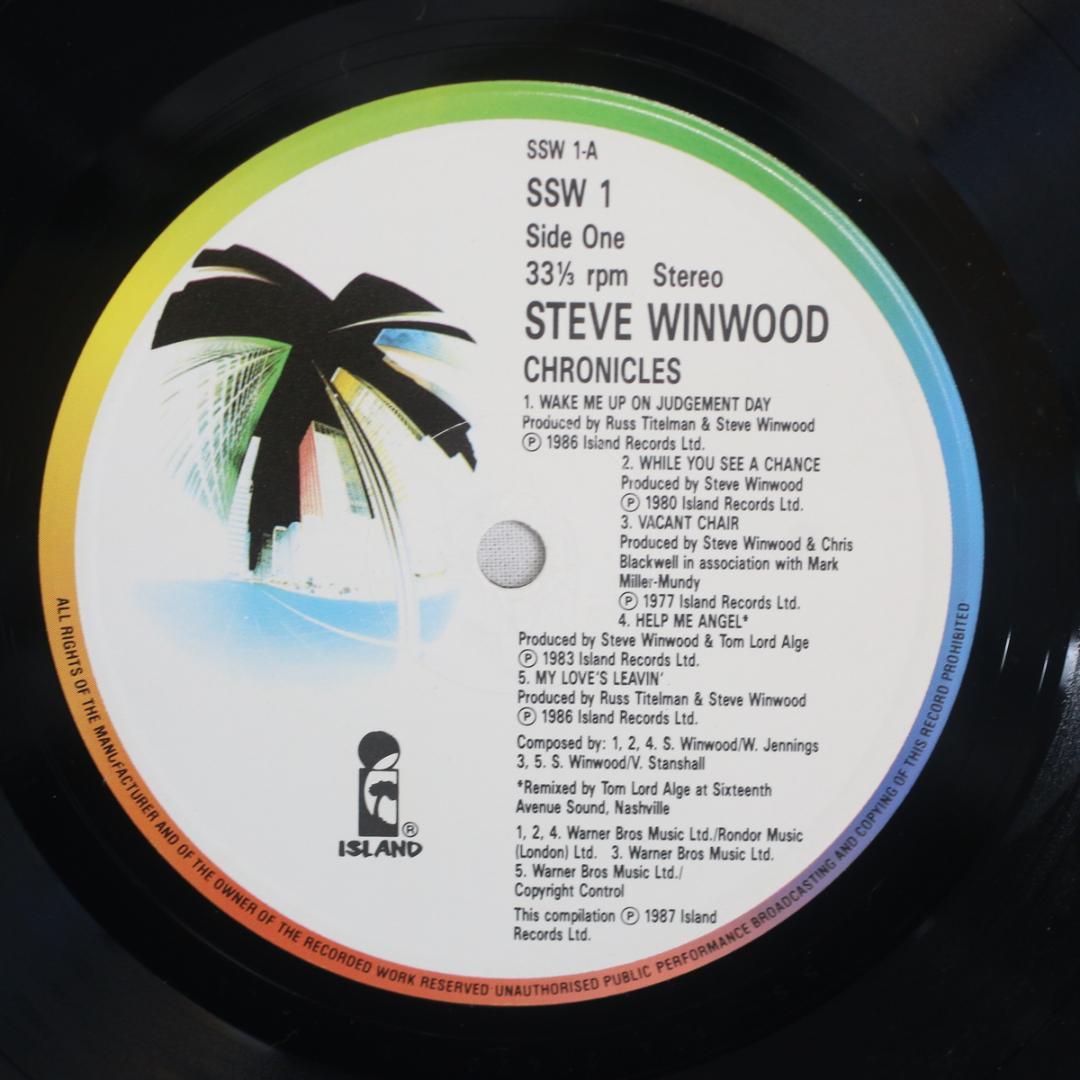 英LP Steve Winwood Chronicles UKオリジ初期プレス