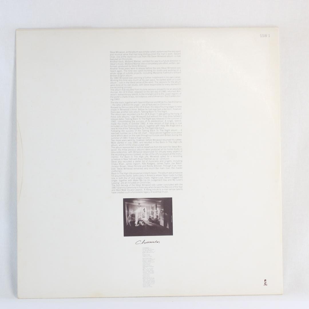 英LP Steve Winwood Chronicles UKオリジ初期プレス