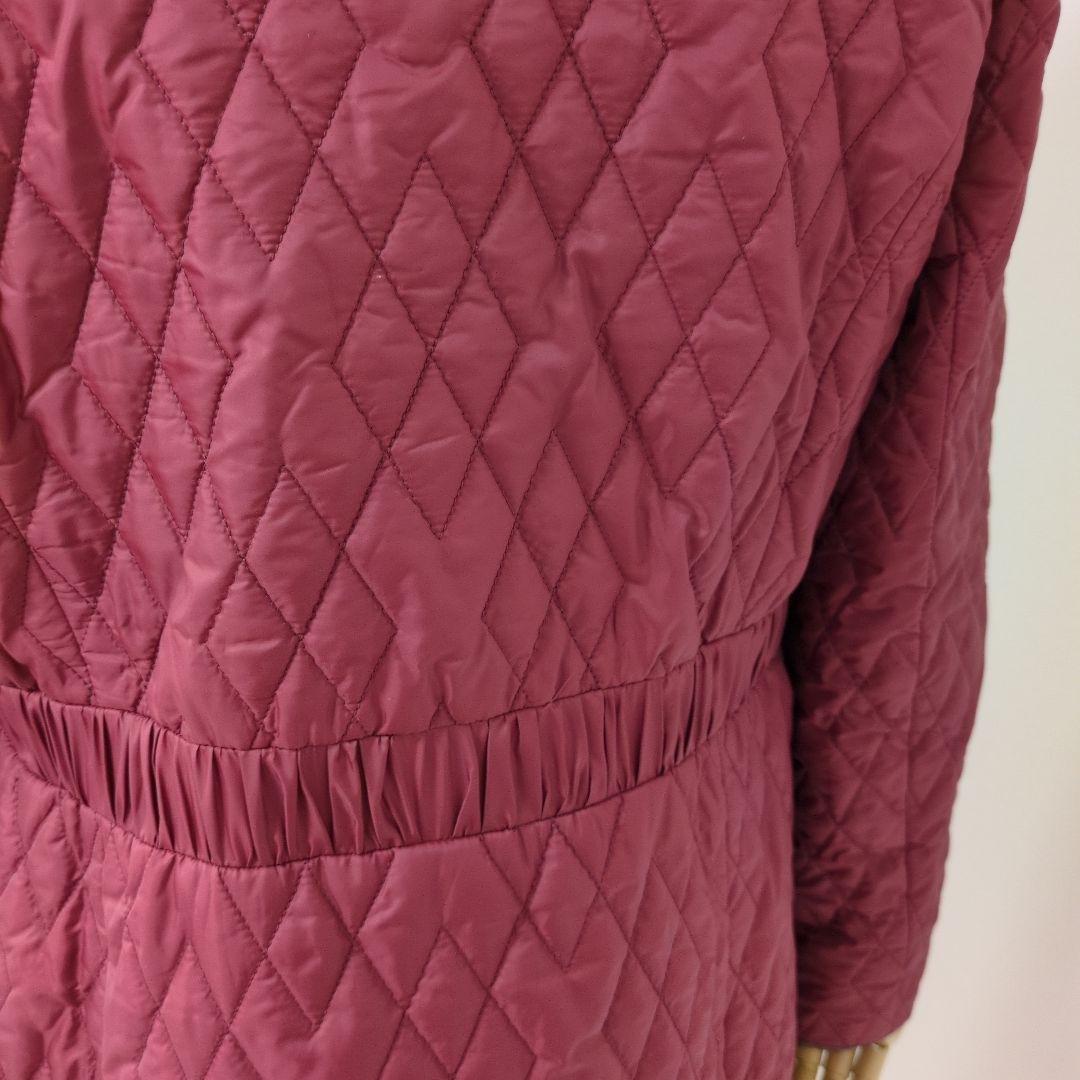 バーガンディ キルティングジャケット