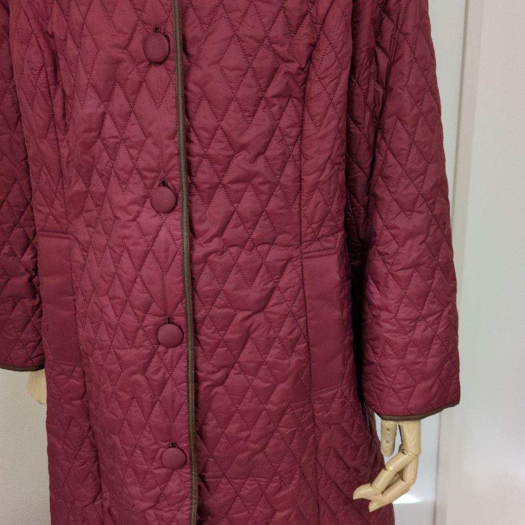 バーガンディ キルティングジャケット