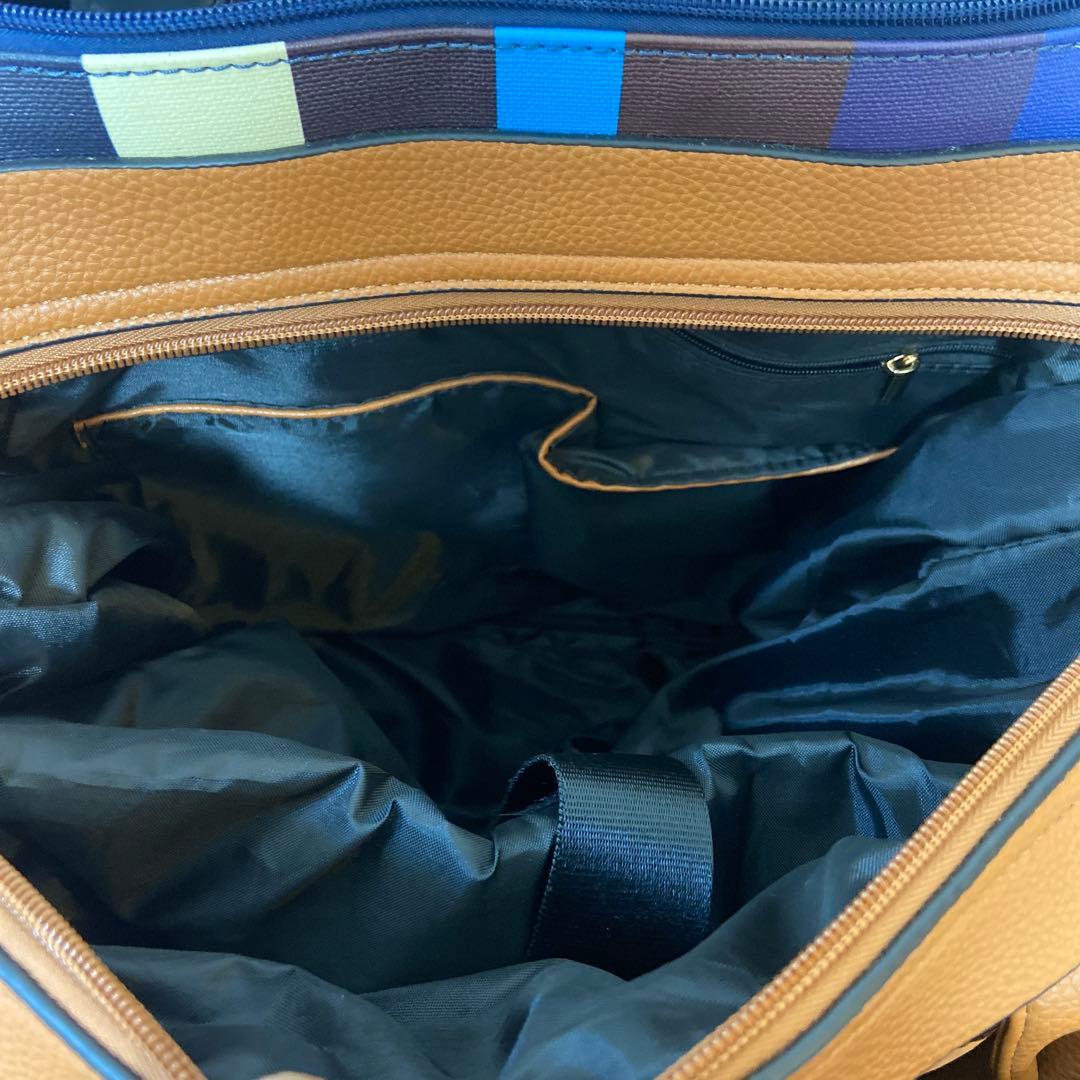 ThreeFourTime 4輪マルチストライプ柄親子キャリーBAG 新品未使用