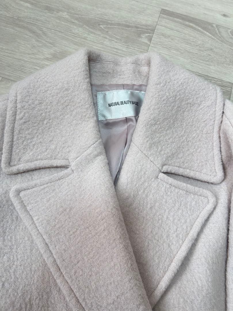 NATURAL BEAUTY BASIC ウーリーフォルムハーフコート S
