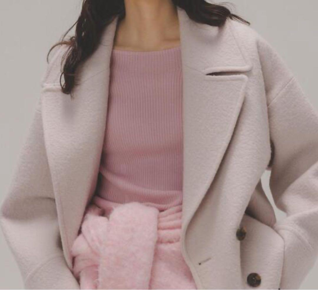 NATURAL BEAUTY BASIC ウーリーフォルムハーフコート S