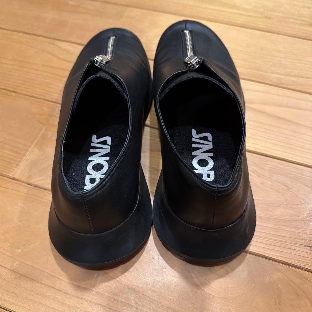 SINOBIS シノビス レザースニーカー フロントジップ　26cm