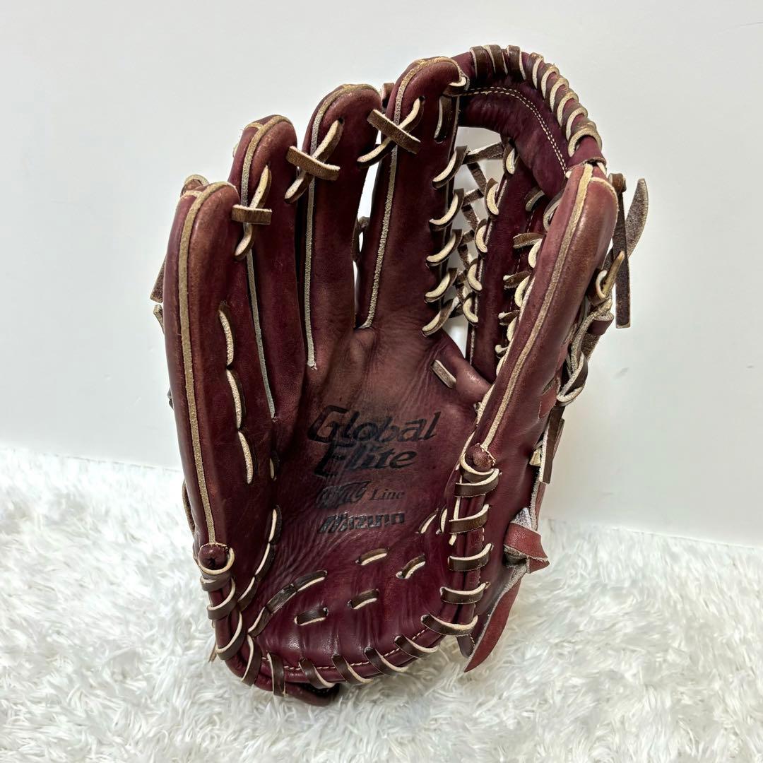 【美品】 ミズノ グローバルエリート QMLINE 左投げ 外野 良型 大人気