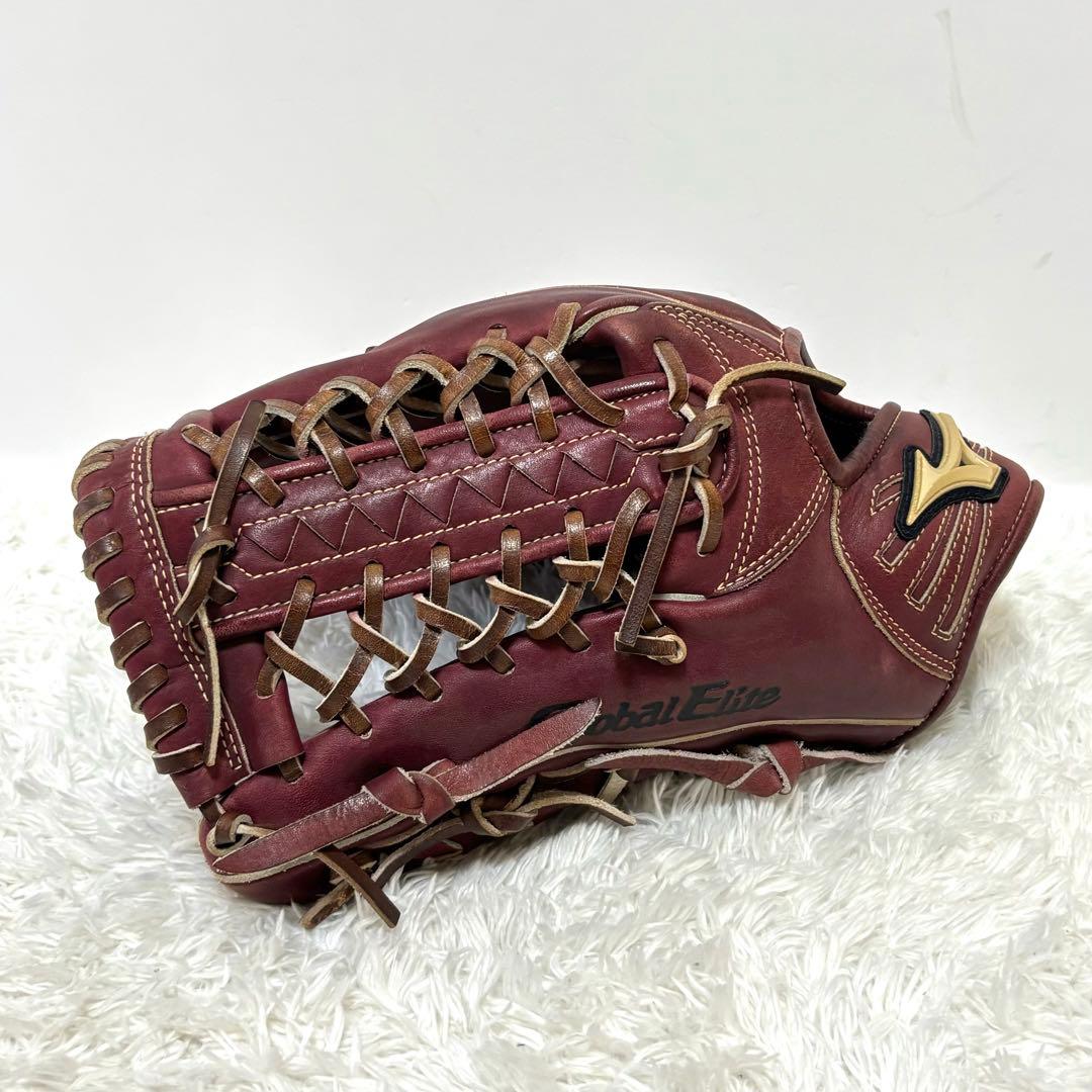 【美品】 ミズノ グローバルエリート QMLINE 左投げ 外野 良型 大人気