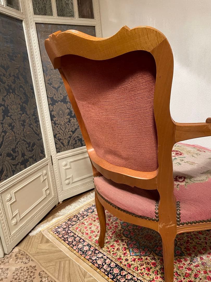 フランスアンティーク　プチポワンチェア