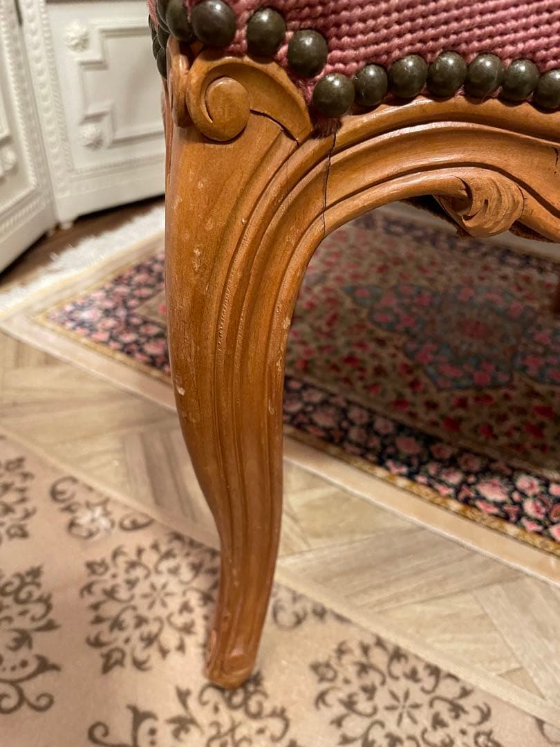 フランスアンティーク　プチポワンチェア