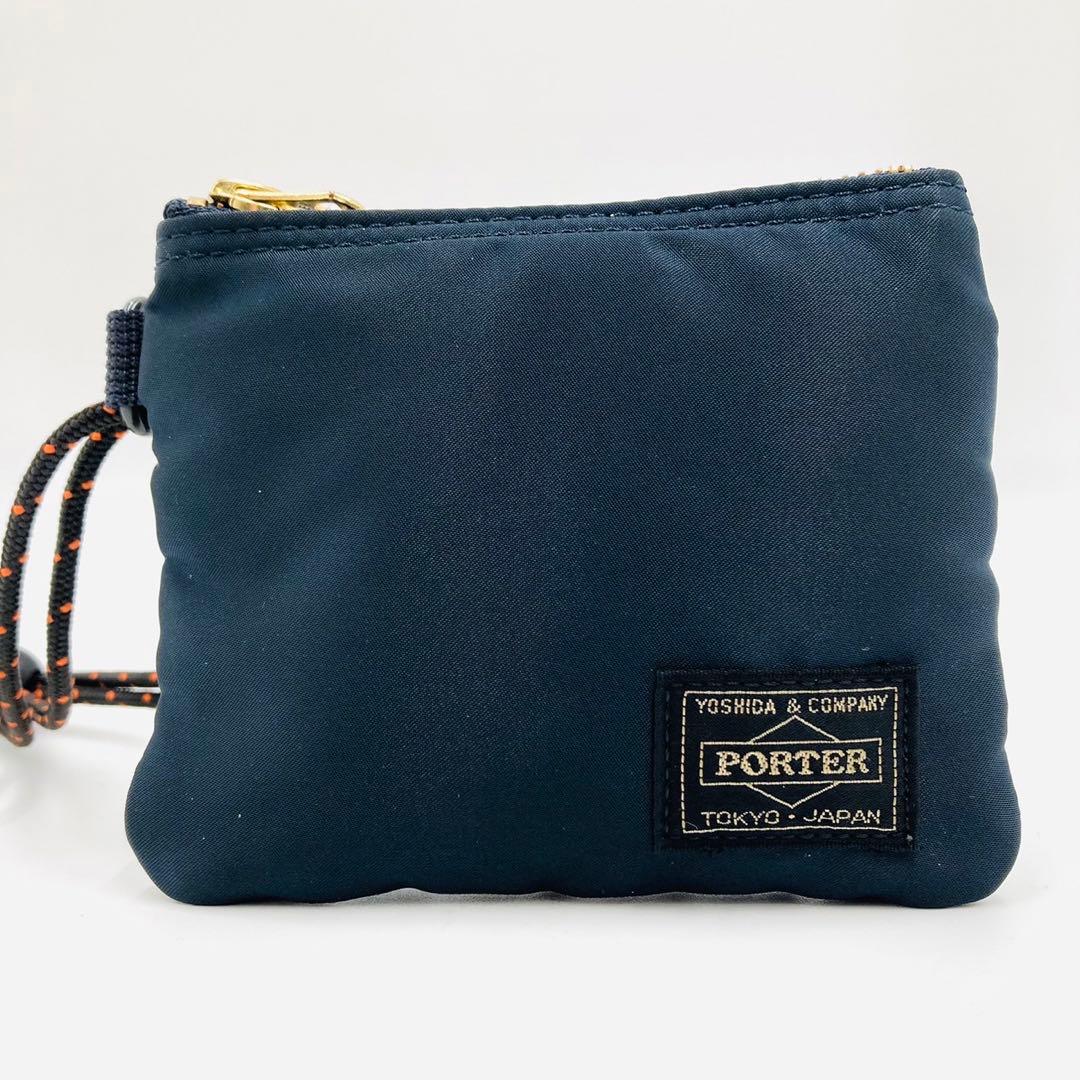 未使用級✨ポーター　オフィサーキット　ネックポーチ　キーケース　アイアンブルー