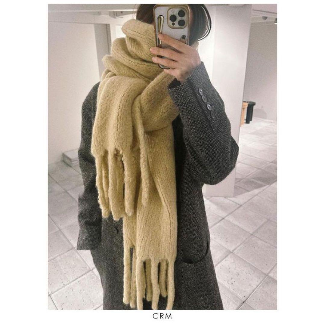 【todayful】Brashed Volume Stole クリーム