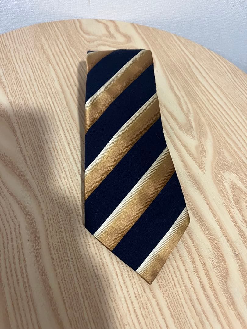 Dolce & Gabbana ネクタイ ネイビーゴールド　ドルガバ　スナップ