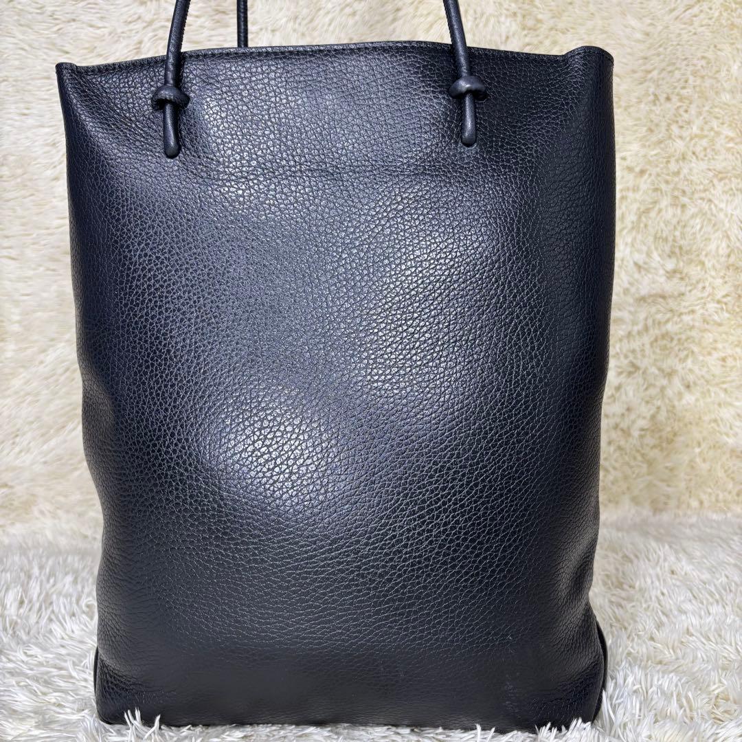 【極美品】フルラ　トートバッグ　シボ革　レザー　A4 エッセンシャル　ブラック