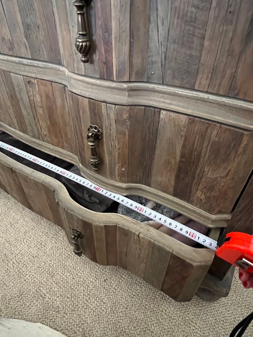 O*t様 アンティーク風5段引き出しチェスト