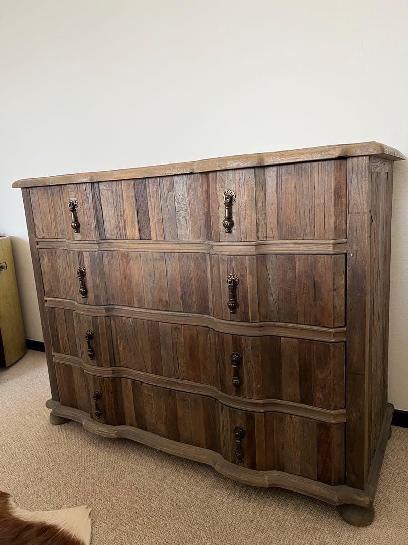 O*t様 アンティーク風5段引き出しチェスト