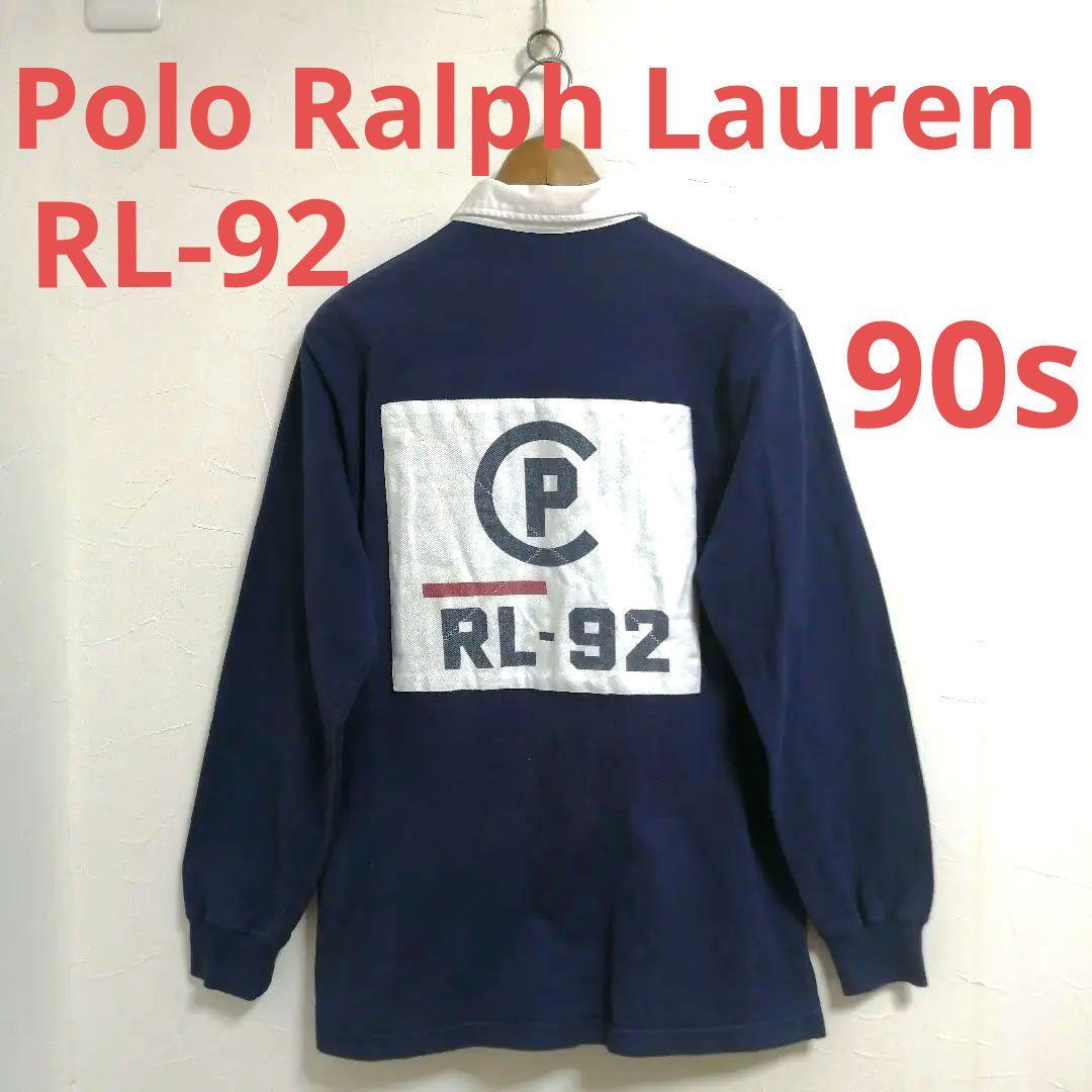90sPoloRalphLaurenポロラルフローレン　RL-92 ラガーシャツ