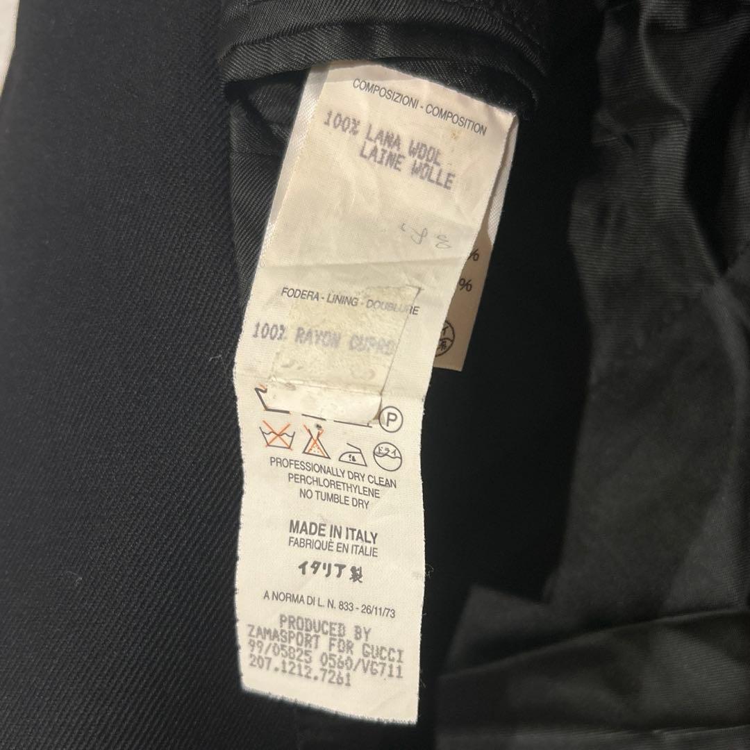 GUCCI テーラードジャケット　ブラック　38 ウール100% ダブルポケット
