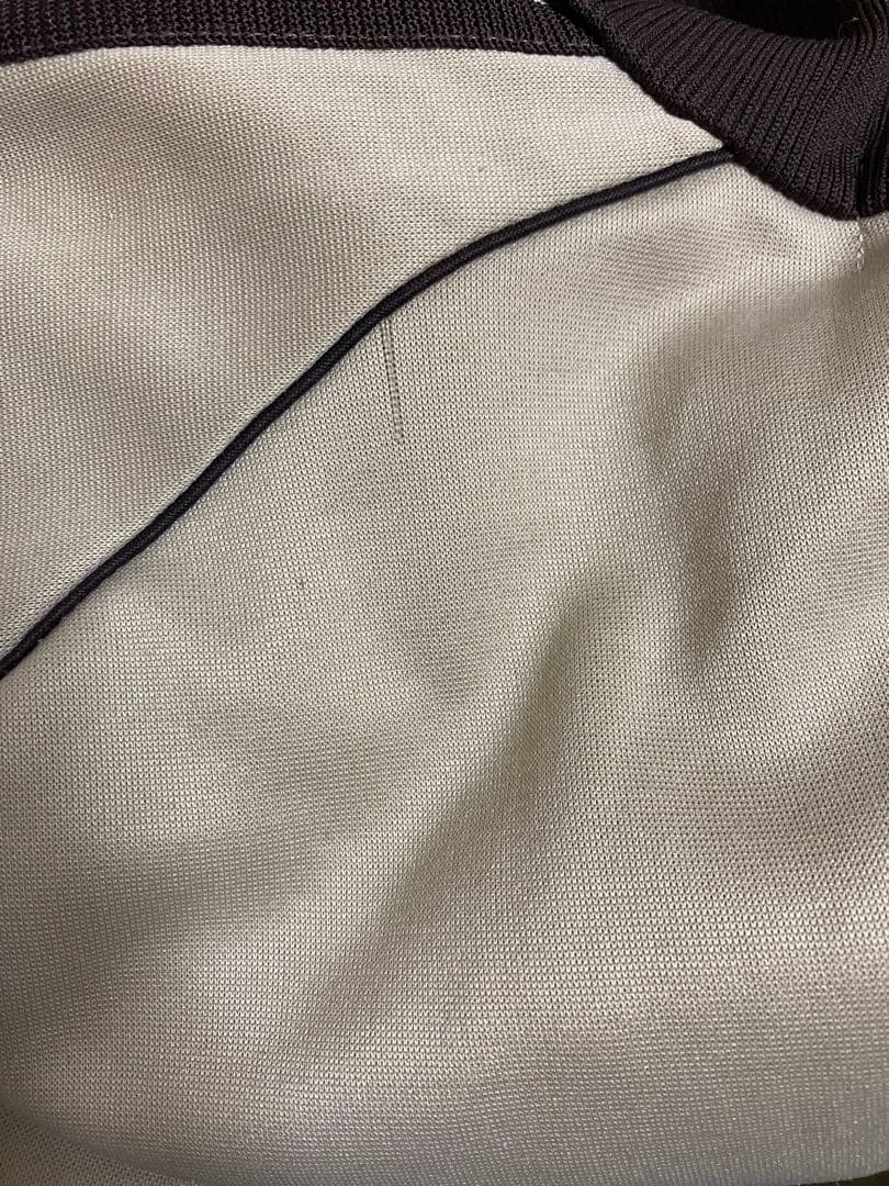 adidas トラックジャケット ベージュxブラウン デサント製　80s