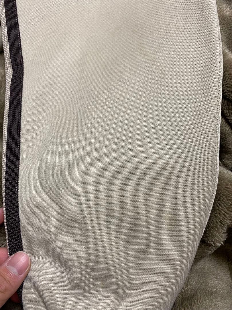 adidas トラックジャケット ベージュxブラウン デサント製　80s