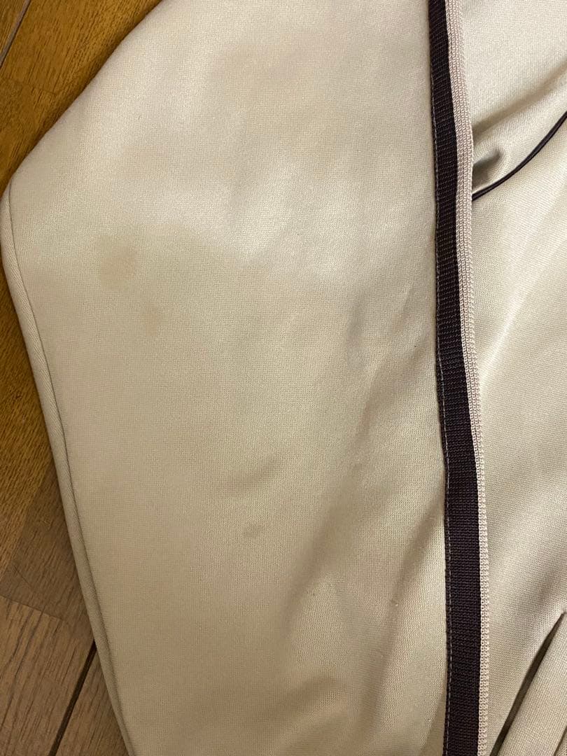 adidas トラックジャケット ベージュxブラウン デサント製　80s