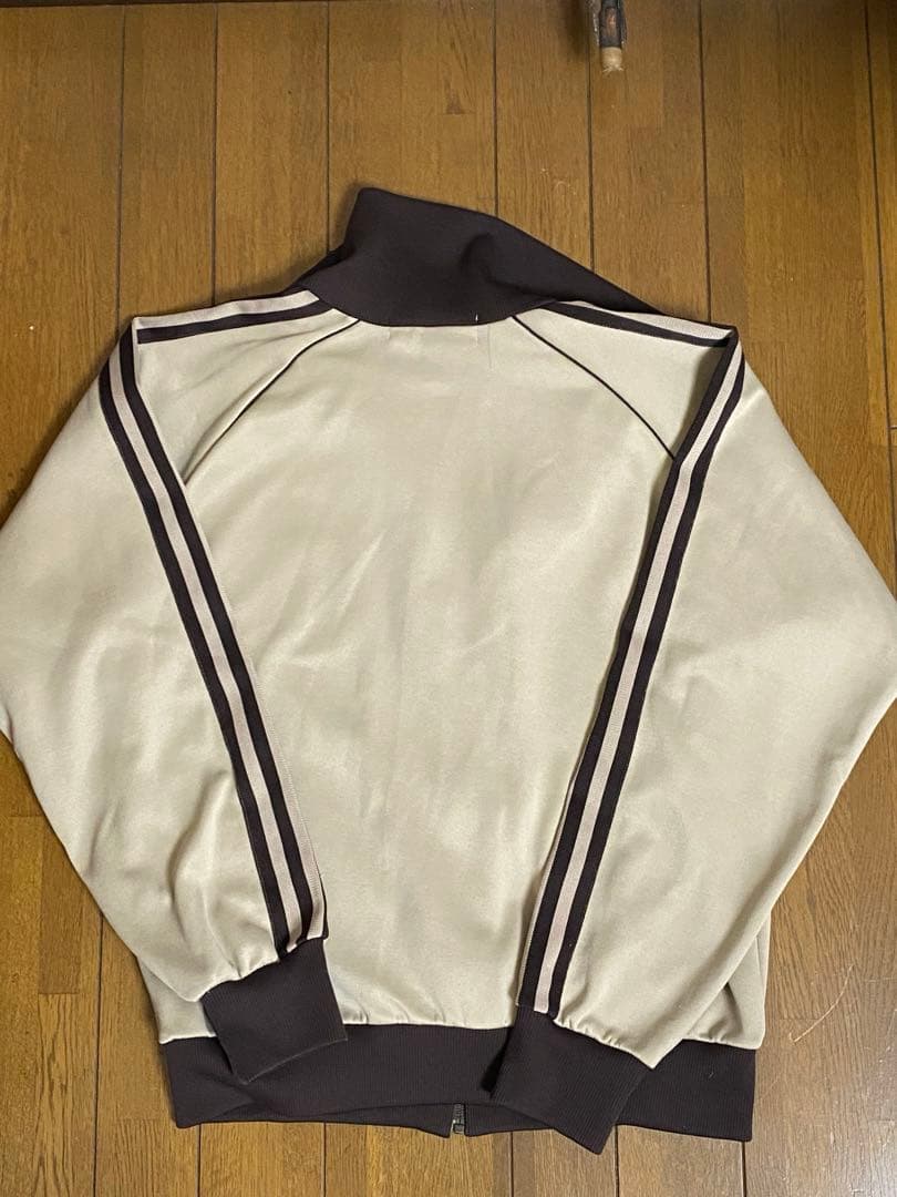 adidas トラックジャケット ベージュxブラウン デサント製　80s