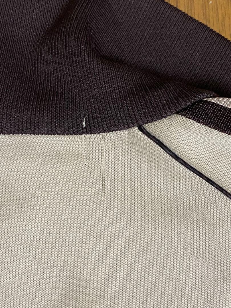 adidas トラックジャケット ベージュxブラウン デサント製　80s