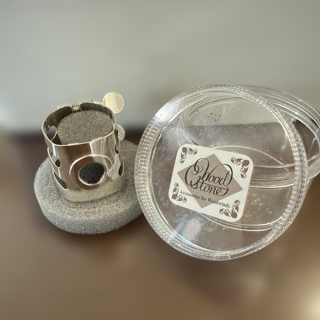 クラリネットリガチャー　ウッドストーン　総銀　B♭用