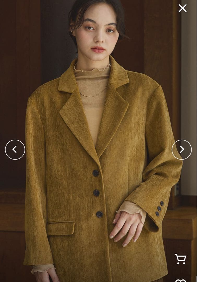 OLUN きりまる　ルーズベーシックモールジャケット　ノベルティ　バレッタ