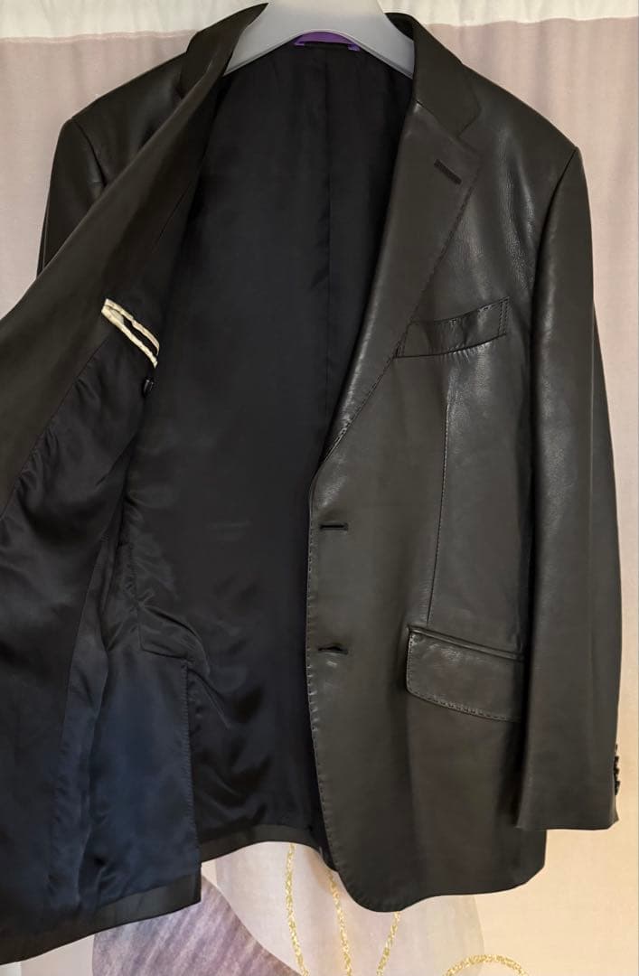 ポールスミス コレクション ラムレザー テーラードジャケット ブラック 韓国製