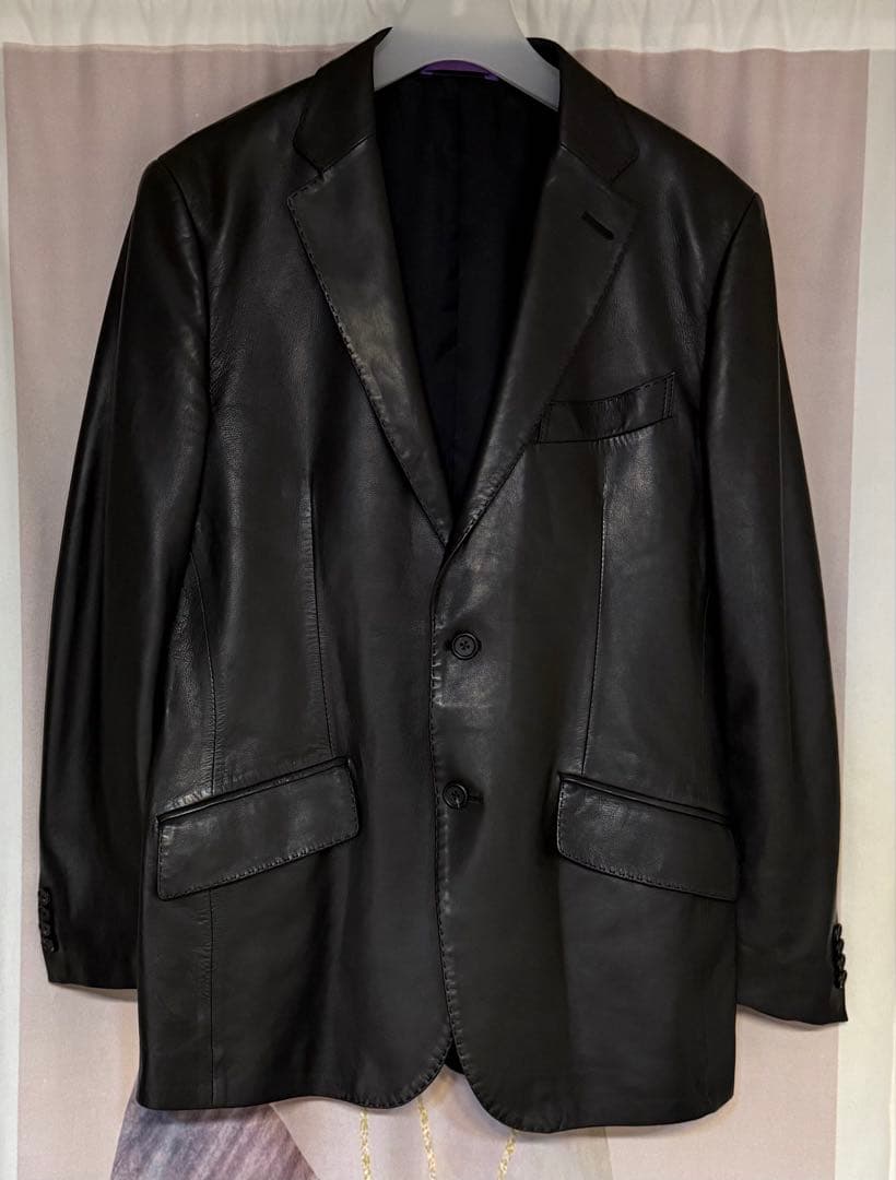 ポールスミス コレクション ラムレザー テーラードジャケット ブラック 韓国製