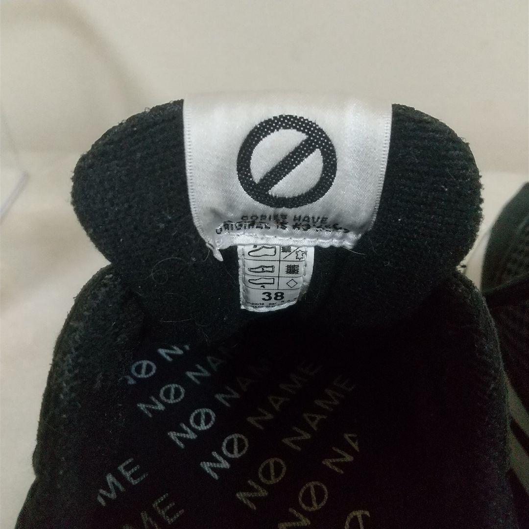 美品❣　NO NAME　フレックスМジョーカー　厚底 　スニーカー　白　黒　38