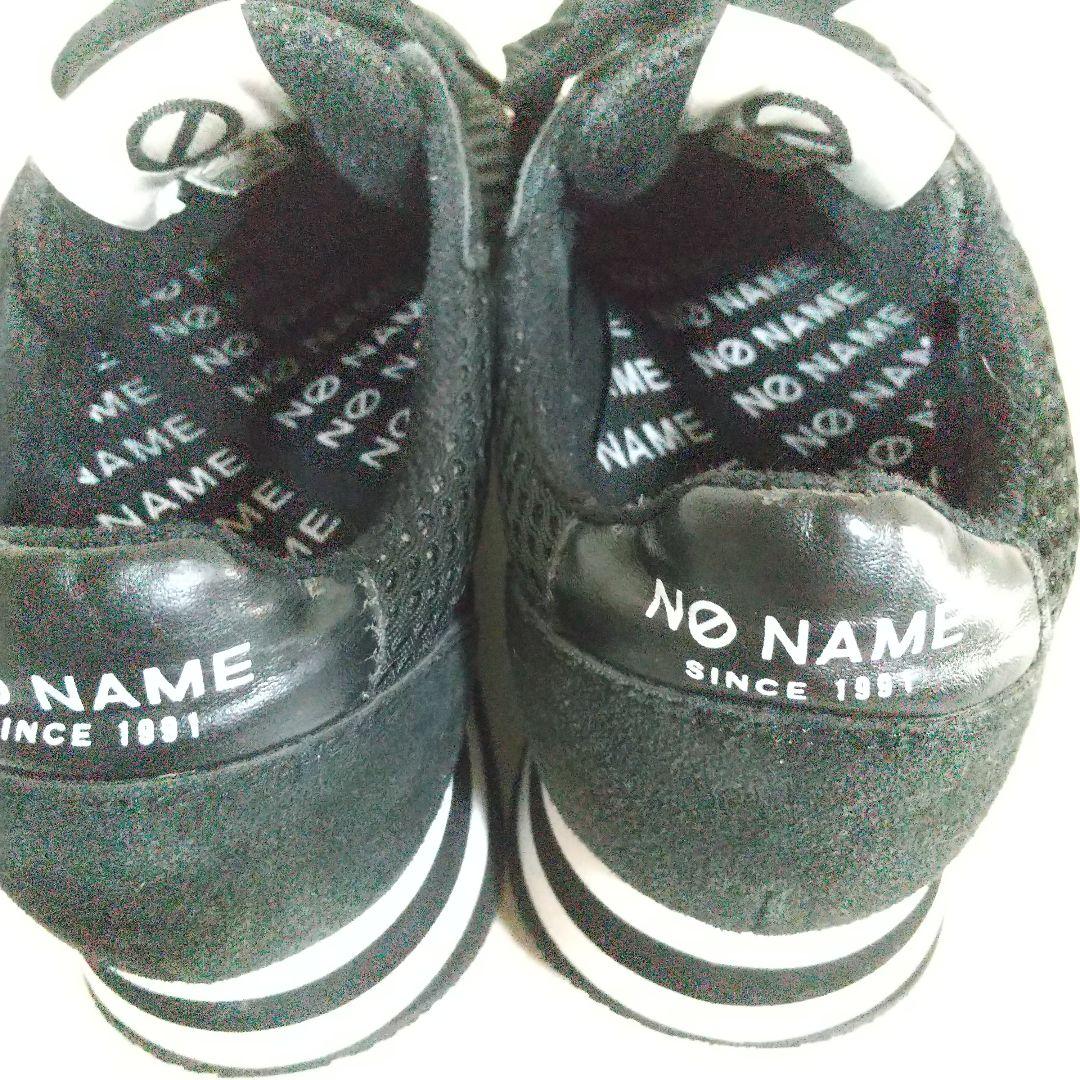 美品❣　NO NAME　フレックスМジョーカー　厚底 　スニーカー　白　黒　38
