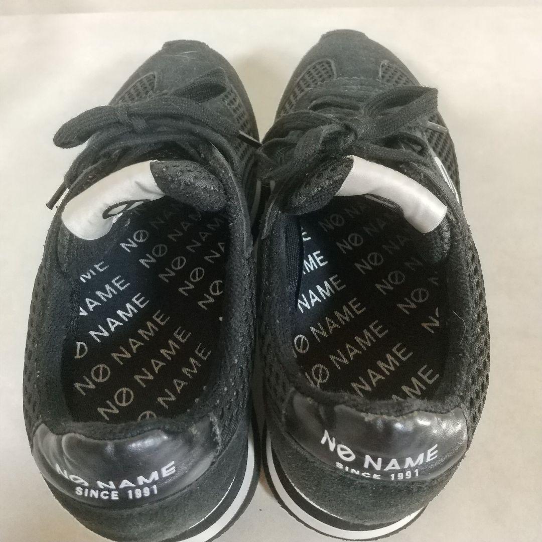 美品❣　NO NAME　フレックスМジョーカー　厚底 　スニーカー　白　黒　38