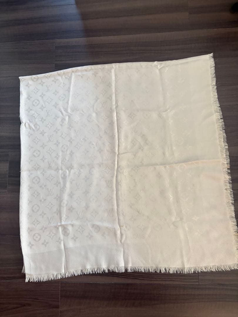 LOUIS VUITTON モノグラム　シャンパンベージュ ストール　大判